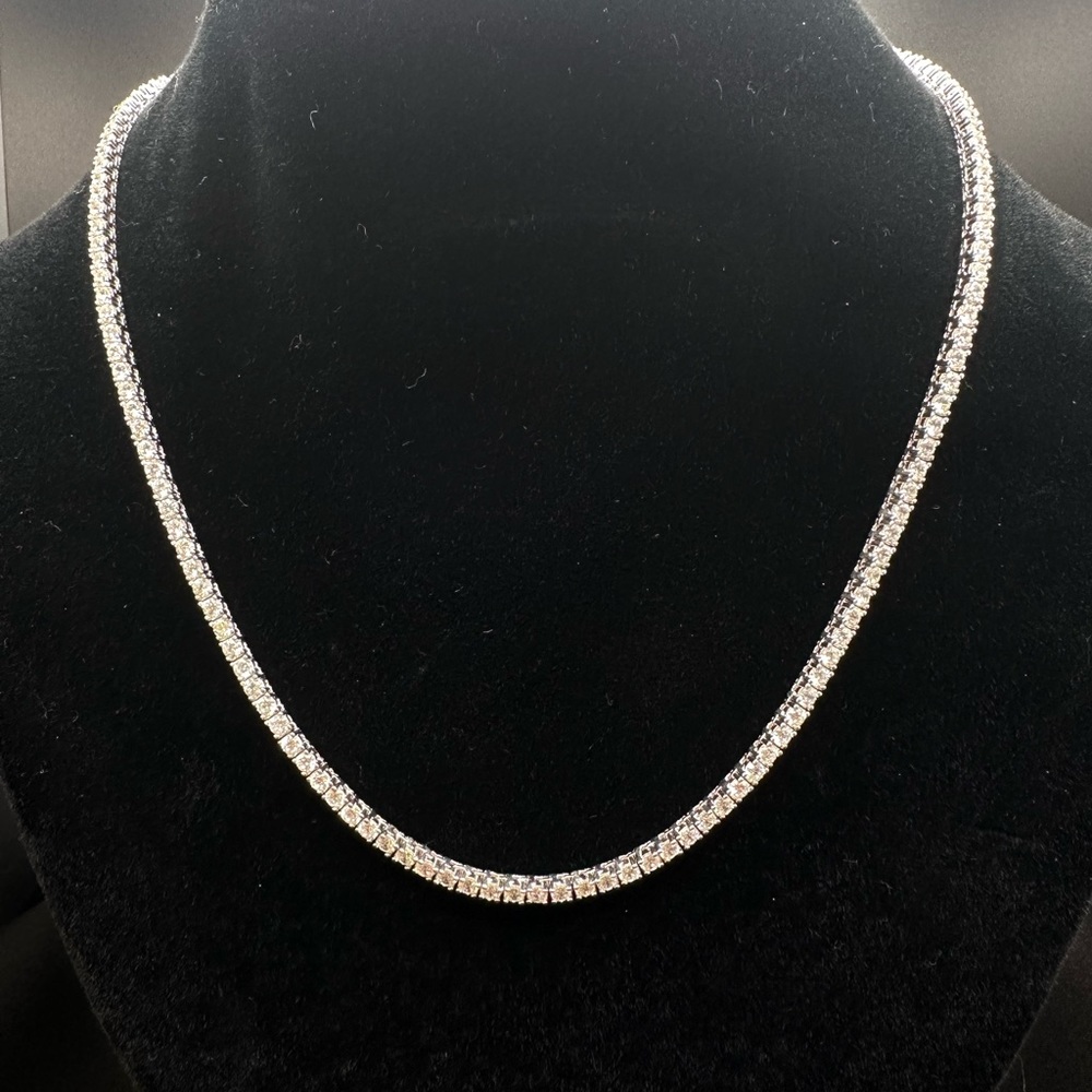 new Sterling silver tennis necklace